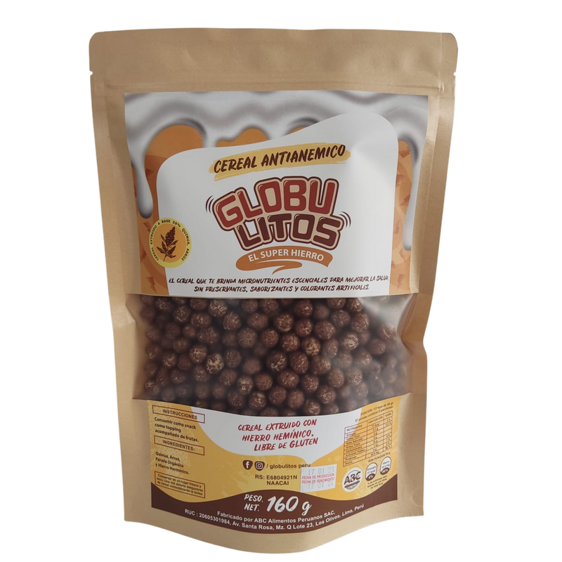 Cereal de Quinua fortificado con Hierro Globulitos 160g