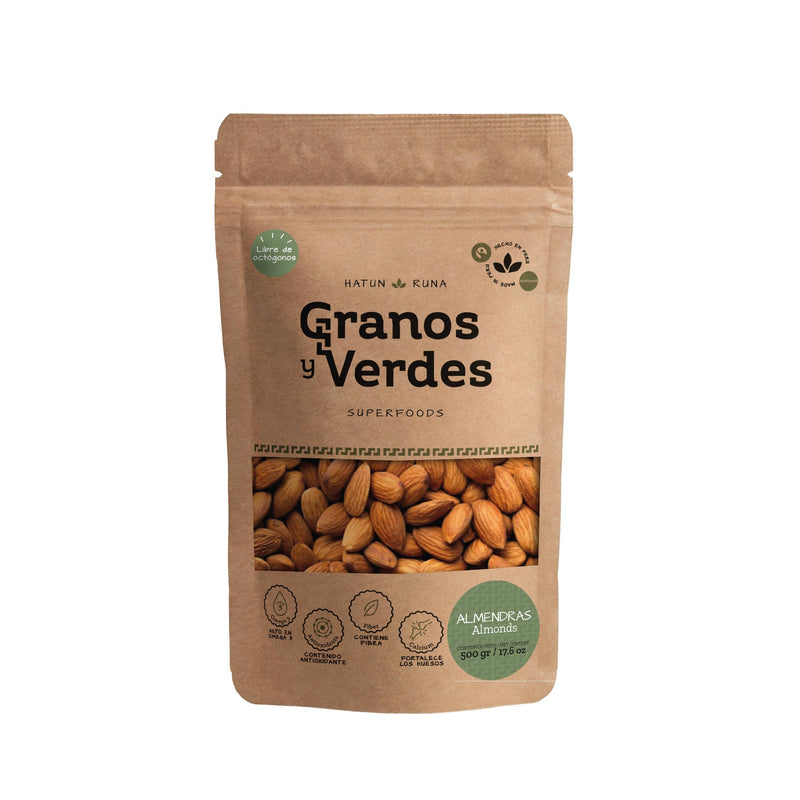 Almendras sin cascara Granos y Verdes 70g