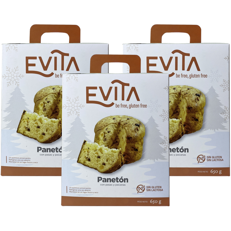 Panetón sin gluten, sin lactosa Evita 650g