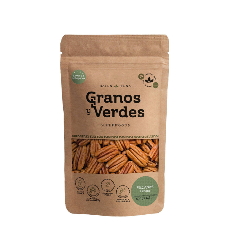 Pecanas Tostadas Granos y Verdes 300g