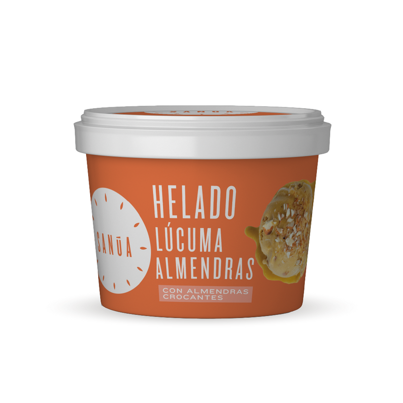 Helado  Lúcuma Almendras Sanúa 4.5oz