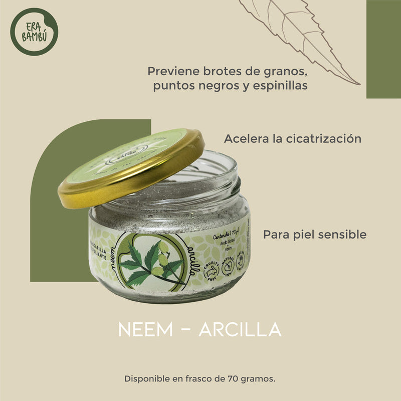 Mascarilla de Neem y Arcilla Erabambu 70g