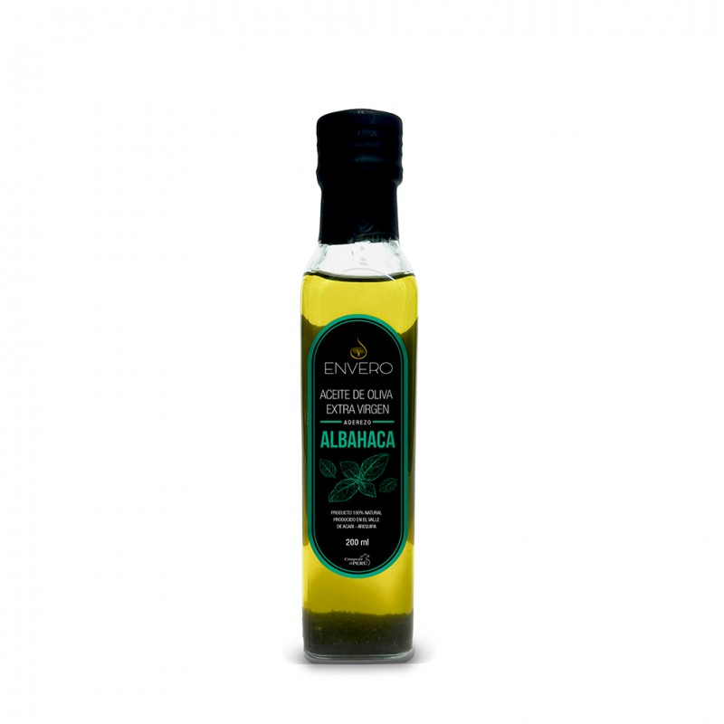 Aceite de Oliva Extra Virgen saborizado Albahaca Olivam 200ml