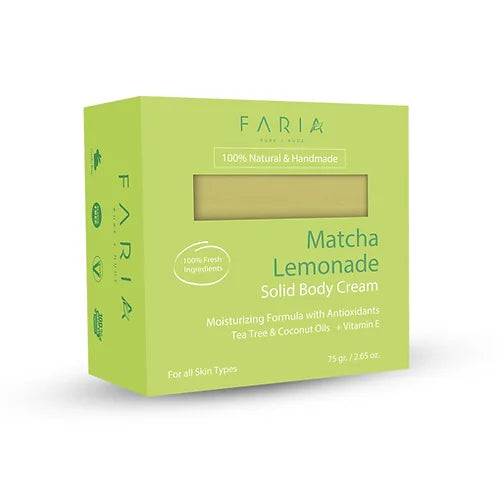 crema sólida corporal MATCHA Faria 75 gr