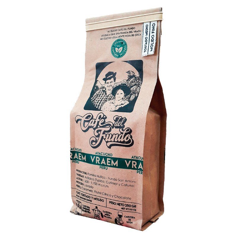 Café del Fundo Tostado Medio Molido Fino 250g