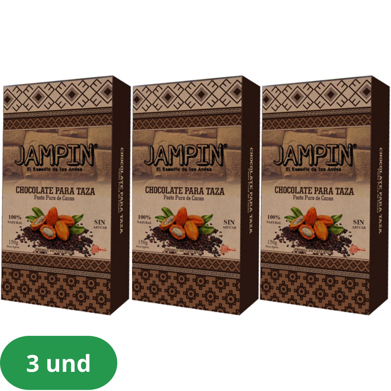 Chocolate para taza pasta pura de cacao  Jampin 150g