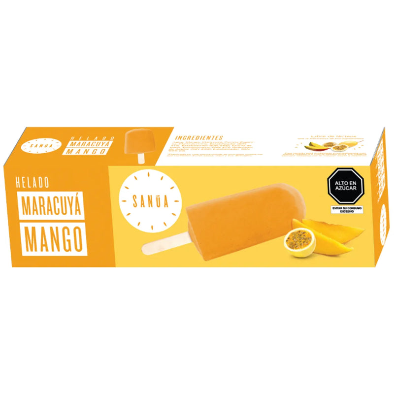 Helado paleta Maracuyá y Mango SANUA