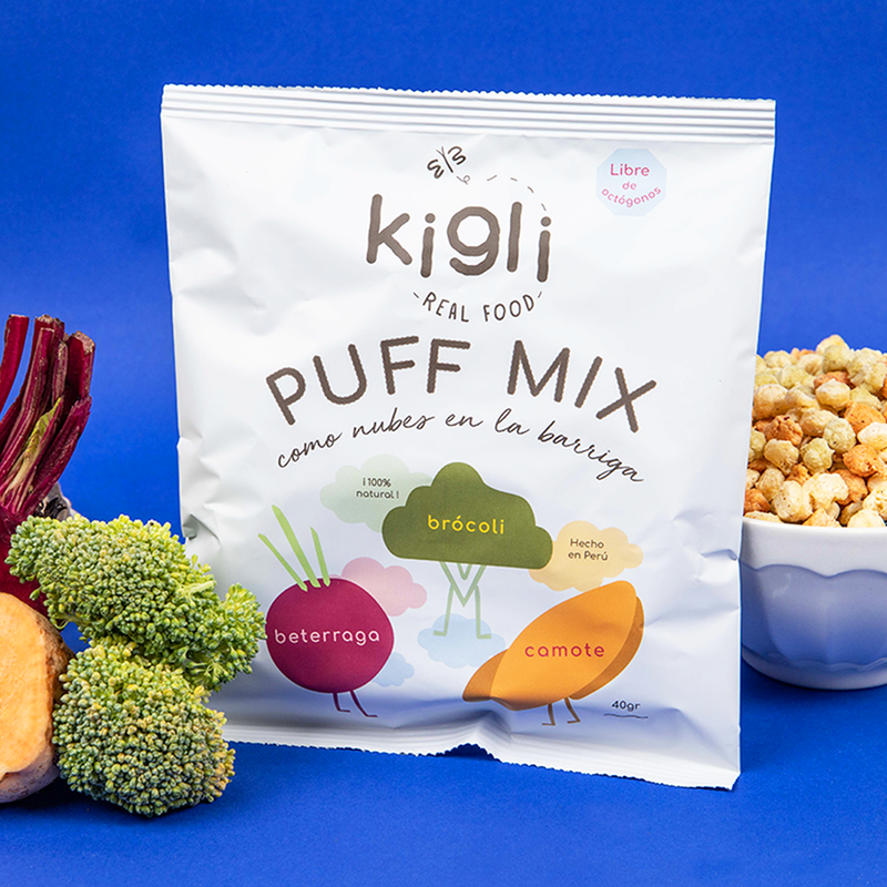 Puff Mix cereal para bebé Kigli 40g