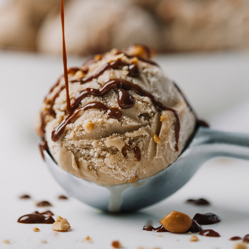 Helado Plátano y Mantequilla de Maní Sanúa 16oz