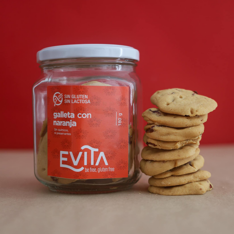 Galleta de naranja con arándanos sin gluten Evita 180g