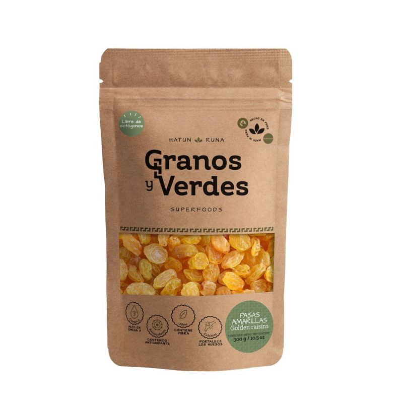 Pasas rubias Granos y Verdes 150g