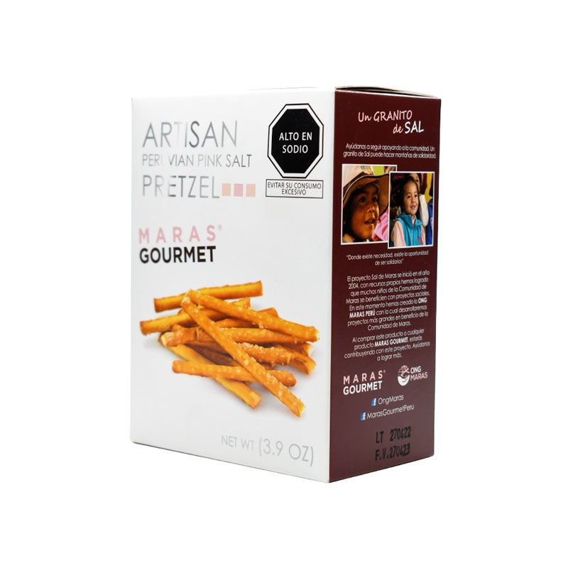 Pretzel con Sal de Maras Maras Gourmet Caja 100g