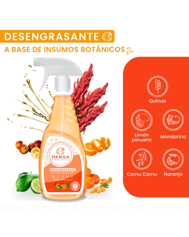 Desengrasante de Naranja y Mandarina Hanqa Galon 4 L