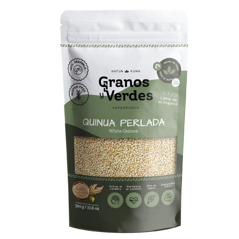 Quinua Perlada Granos y Verdes 500g