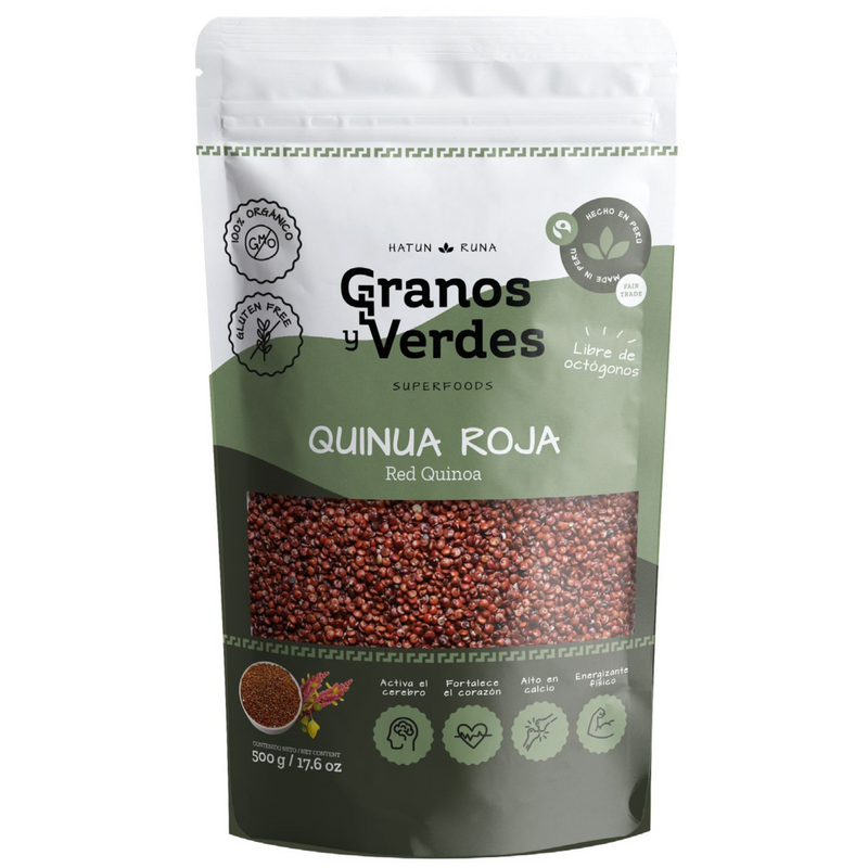 Quinua Roja Granos y Verdes 500g