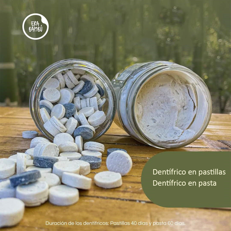 Dentrifico solido pastilla Frescura herbal (menta, eucalipto y carbon) Erabambu 180und