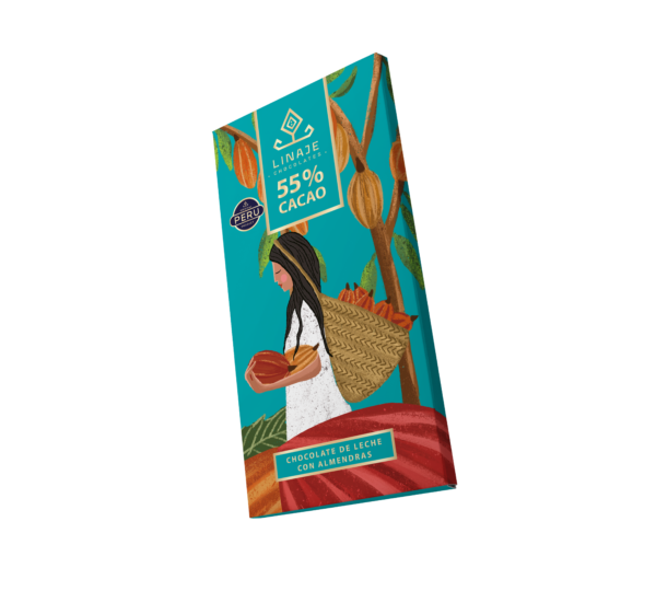 Tableta Chocolate con leche y almendras 49% Cacao Linaje 100g